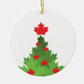 Merry Canadian Flag Kerstboom Keramisch Ornament (Voorkant)