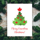 Merry Canadian Flag Maple Leaf kerstboom Briefkaart