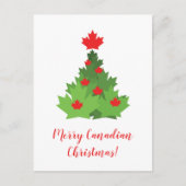 Merry Canadian Flag Maple Leaf kerstboom Briefkaart (Voorkant)