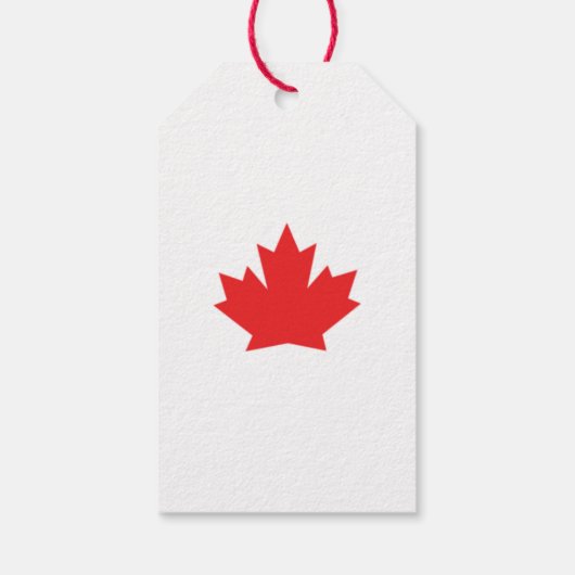 Merry Canadian Flag Maple Leaf kerstboom Cadeaulabel (Achterkant)