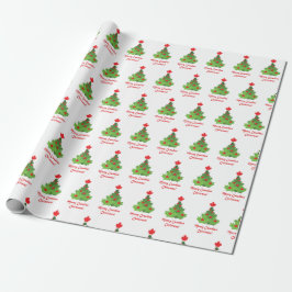 Merry Canadian Flag Maple Leaf kerstboom Cadeaupapier