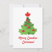 Merry Canadian Flag Maple Leaf kerstboom Feestdagenkaart (Voorkant)
