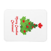 Merry Canadian Flag Maple Leaf kerstboom Magneet (Horizontaal)
