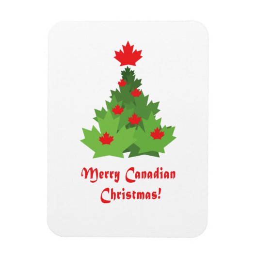 Merry Canadian Flag Maple Leaf kerstboom Magneet (Verticaal)