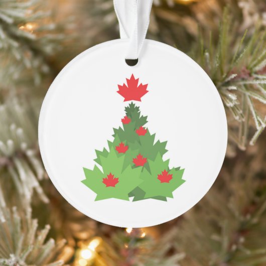 Merry Canadian Flag Maple Leaf kerstboom Ornament (Boom)