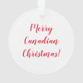 Merry Canadian Flag Maple Leaf kerstboom Ornament (achterkant)