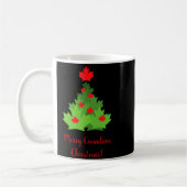 Merry Canadian Maple Leaf Flag Christmas  Koffiemok (Links)