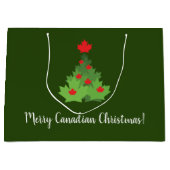 Merry Canadian Maple Leaf Flag Kerstmis Groot Cadeauzakje (Voorkant)