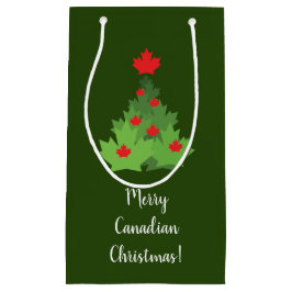 Merry Canadian Maple Leaf Flag Kerstmis Klein Cadeauzakje