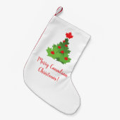 Merry Canadian Maple Leaf Flag Kerstmis Kleine Kerstsok (Voorkant (Hangend))