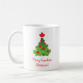 Merry Canadian Maple Leaf Flag Kerstmis Koffiemok (Links)