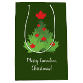 Merry Canadian Maple Leaf Flag Kerstmis Medium Cadeauzakje (Voorkant)