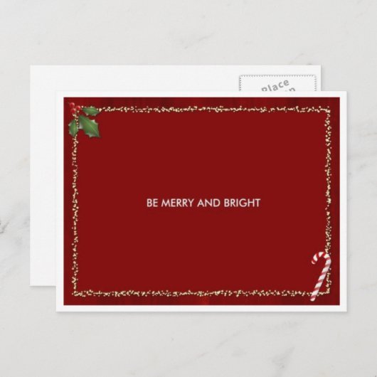 Merry card feestdagenkaart (Voorkant / Achterkant)