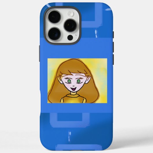 Merry Cartoon Blue Geometrische iPhone / iPad hoes (Achterkant)