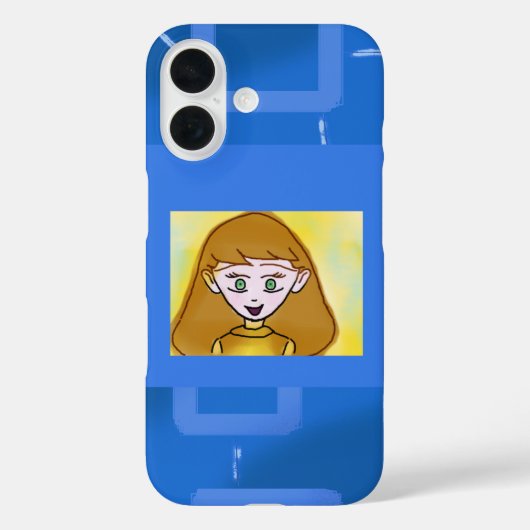Merry Cartoon Blue Geometrische iPhone / iPad hoes (Achterkant)