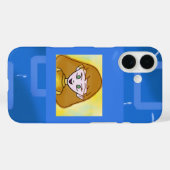 Merry Cartoon Blue Geometrische iPhone / iPad hoes (Achterkant (horizontaal))