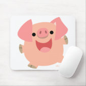 Merry Cartoon Pig mousepad Muismat (Met muis)