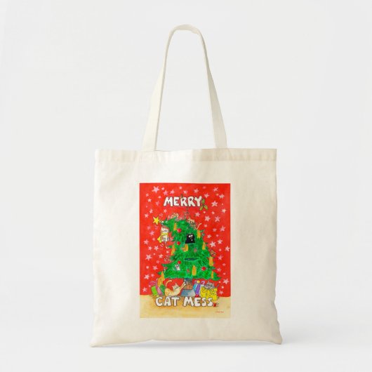 Merry Cat Mess van Nicole Janes Tote Bag (Voorkant)