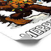 Merry Catmas Bigfoot And Lights Santa Hat Funny Ca Poster (Hoek)