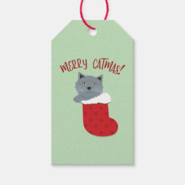 Merry Catmas Cadeaulabel