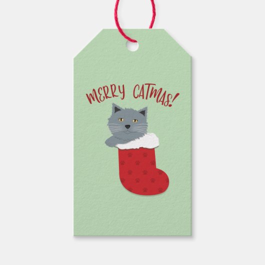 Merry Catmas Cadeaulabel (Voorkant)