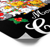 Merry Catmas Cat Christmas Tree Cat Lover  Poster (Hoek)