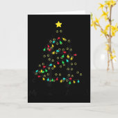 Merry Catmas Cat Christmas Tree Kids Girls Boys Me Kaart (Gele Bloem)