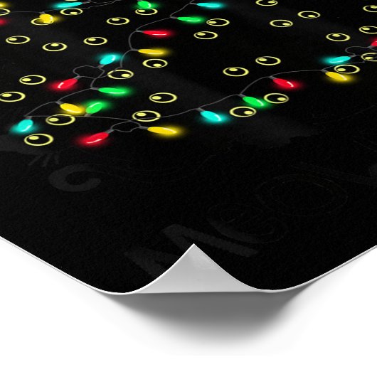 Merry Catmas Cat Christmas Tree Kids Girls Boys Me Poster (Hoek)