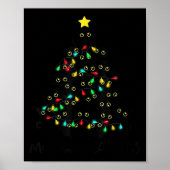 Merry Catmas Cat Christmas Tree Kids Girls Boys Me Poster (Voorkant)