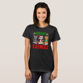 Merry Catmas Cat Kerstmis Pajamas X-mas Ugly Swea T-shirt (Voorkant volledig)