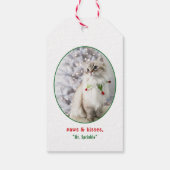 Merry Catmas Cat Lovers Cute Festive Christmas Cadeaulabel (Achterkant)