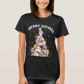 Merry Catmas Cat Mountain Christmas Tree Not Ugly  T-shirt (Voorkant)