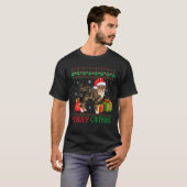 Merry Catmas Cat Ugly Kerstmanx Catt mam Pap T-shirt (Voorkant volledig)