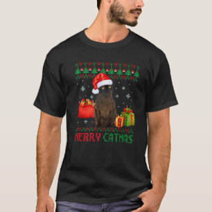 Merry Catmas Cat Ugly Kerstmis Bombay mama papa T-shirt