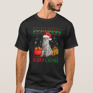 Merry Catmas Cat Ugly Kerstmis Egyptian Mau Mam D T-shirt
