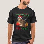 Merry Catmas Cat Ugly Kerstmis Laperm Cat Mam Pap T-shirt (Voorkant)