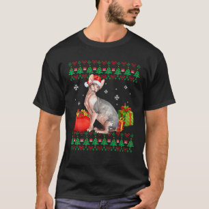 Merry Catmas Cat Ugly Kerstmis Sphynx mam Pap T-shirt