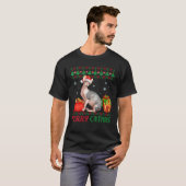 Merry Catmas Cat Ugly Kerstmis Sphynx mam Pap T-shirt (Voorkant volledig)