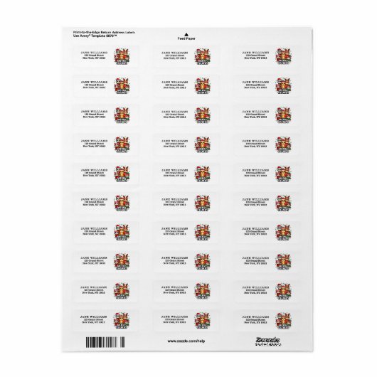 Merry Catmas Christmas Return Address Label (Full Sheet)