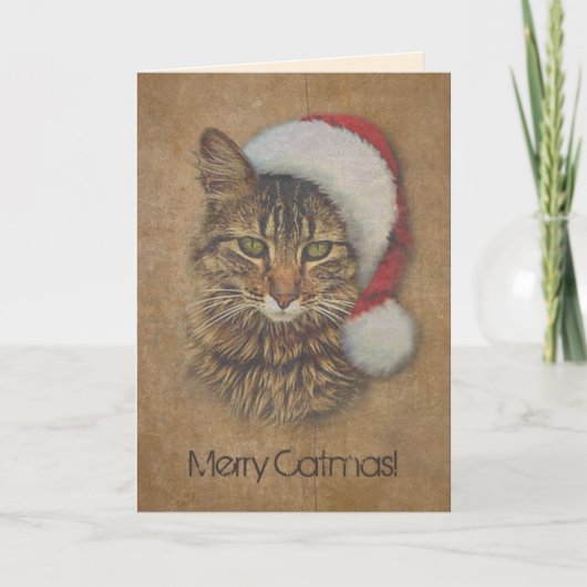 Merry Catmas Feestdagen Kaart (Voorkant)