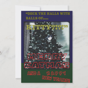 Merry Catmas Feestdagenkaart