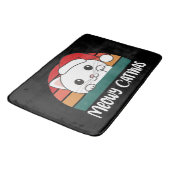Merry Catmas Funny Cat Kerstmis Badmat (Gekanteld)