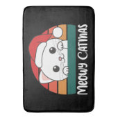 Merry Catmas Funny Cat Kerstmis Badmat (Voorkant Verticaal)