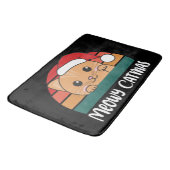 Merry Catmas Funny Cat Kerstmis Badmat (Gekanteld)