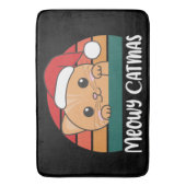 Merry Catmas Funny Cat Kerstmis Badmat (Voorkant Verticaal)