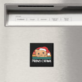 Merry Catmas Funny Cat Kerstmis Magnet (Insitu (Vaatwasser))