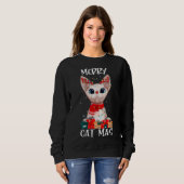 Merry Catmas Funny Cat Owner T shirt, Sphynx Cat X Trui (Voorkant volledig)