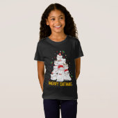 Merry Catmas Funny Cats Christmas Tree T-shirt (Voorkant volledig)