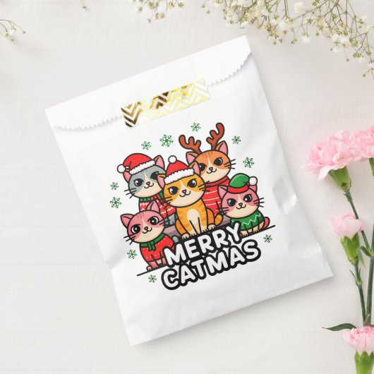 Merry Catmas Funny Christmas Bedankzakje (Gezegeld)
