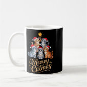 Merry Catmas Funny Christmas Tree Matching Meowy X Koffiemok (Links)
